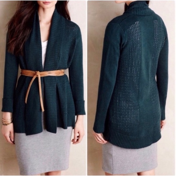 Anthropologie Moth Petite Open Pointelle Cardigan - Picture 6 of 6